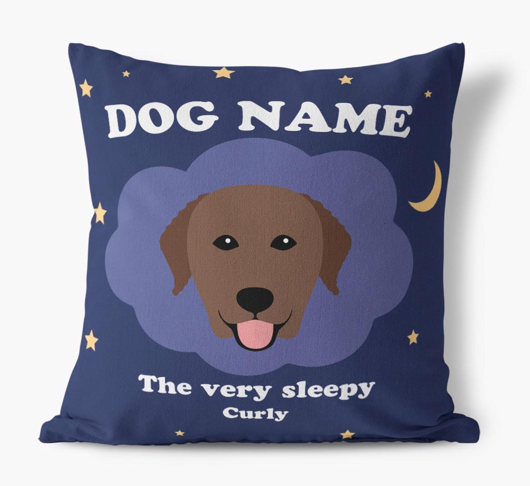 Very Sleepy: Personalized {breedFullName} Canvas Pillow