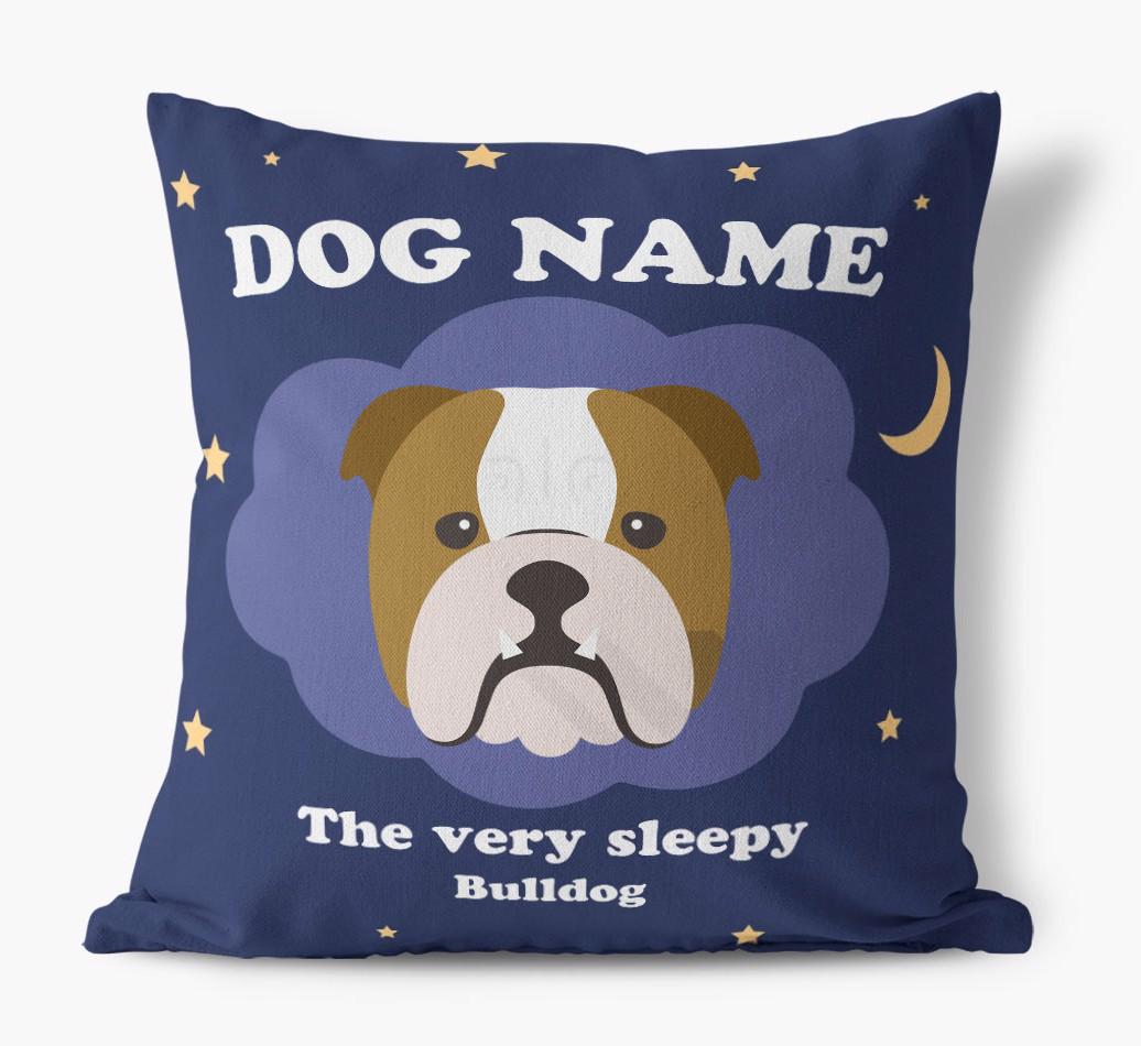Very Sleepy: Personalized {breedFullName} Canvas Pillow