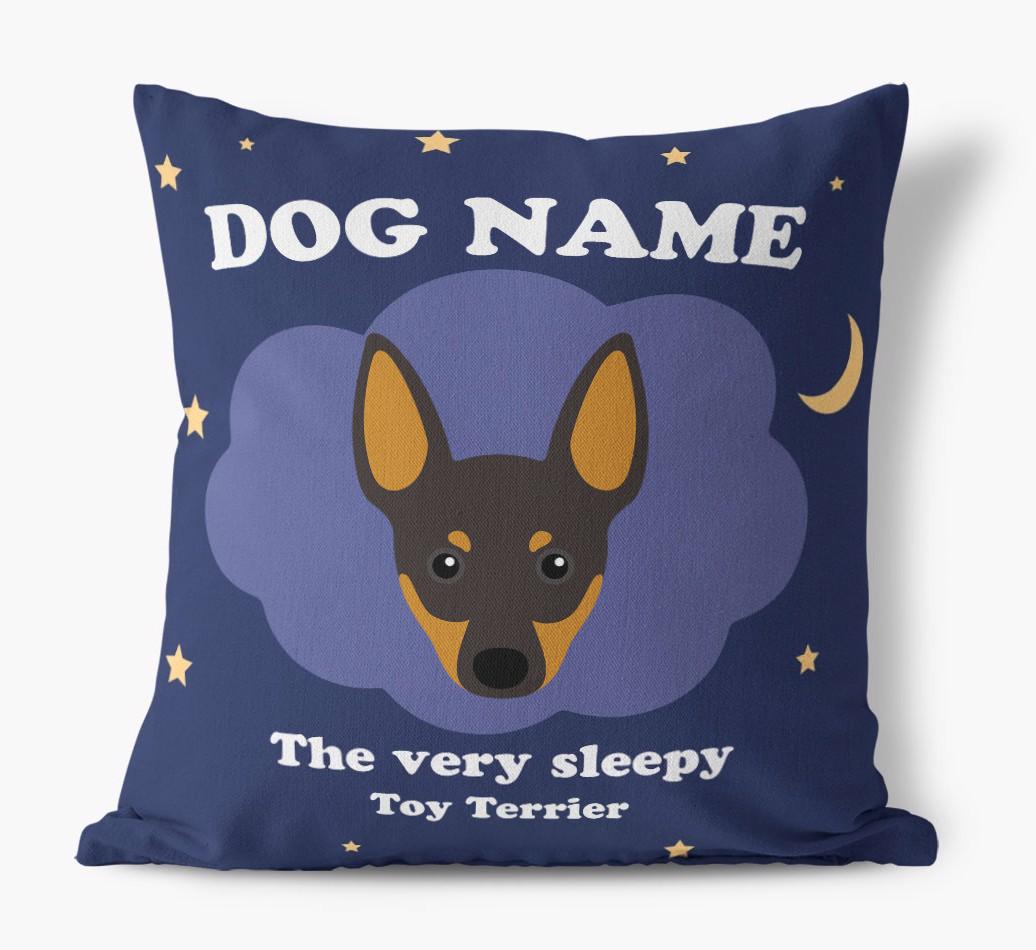 Very Sleepy: Personalized {breedFullName} Canvas Pillow