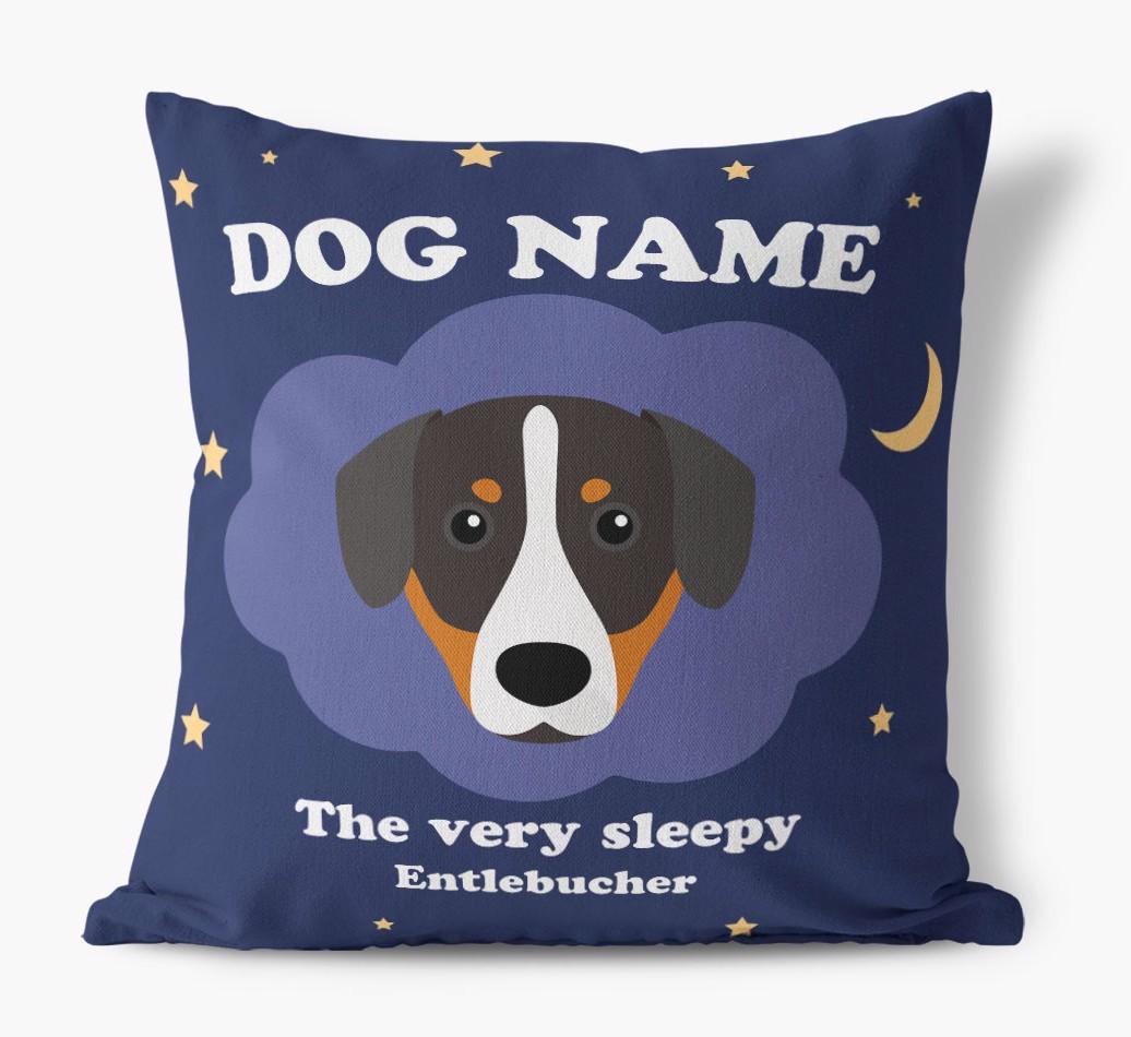 Very Sleepy: Personalized {breedFullName} Canvas Pillow