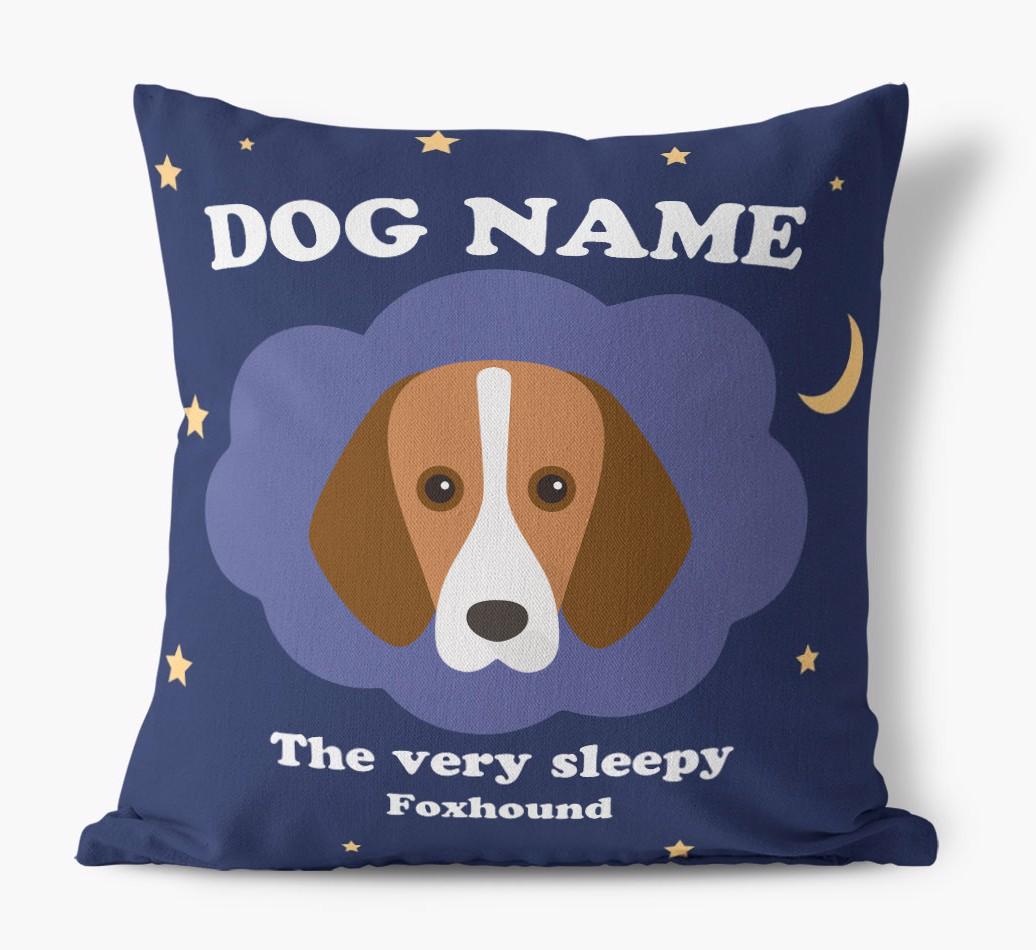 Very Sleepy: Personalized {breedFullName} Canvas Pillow
