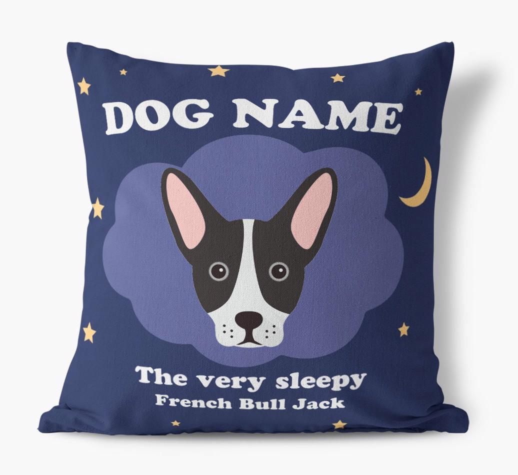 Very Sleepy: Personalized {breedFullName} Canvas Pillow