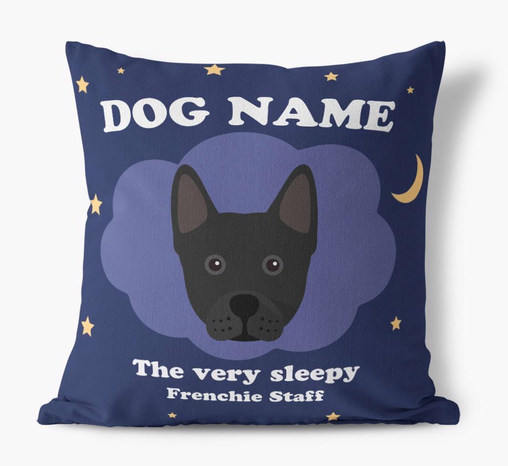 Very Sleepy: Personalized {breedFullName} Canvas Pillow