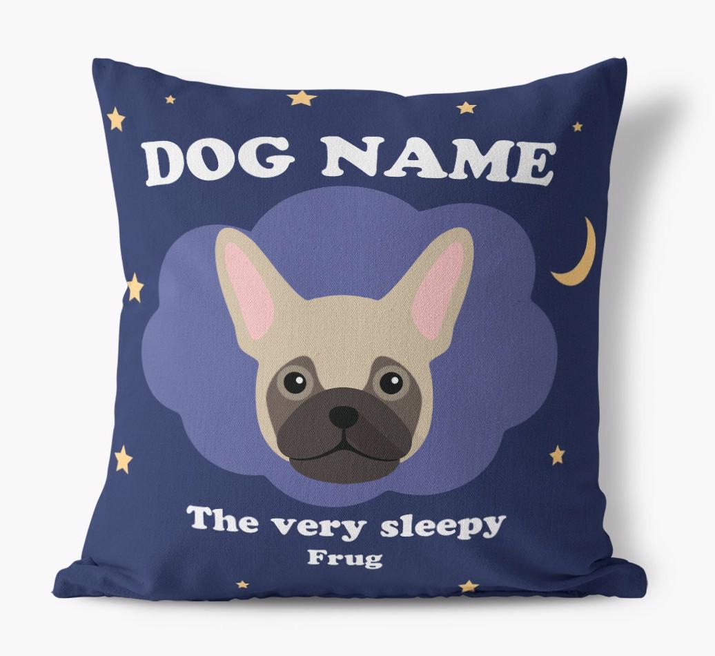Very Sleepy: Personalized {breedFullName} Canvas Pillow