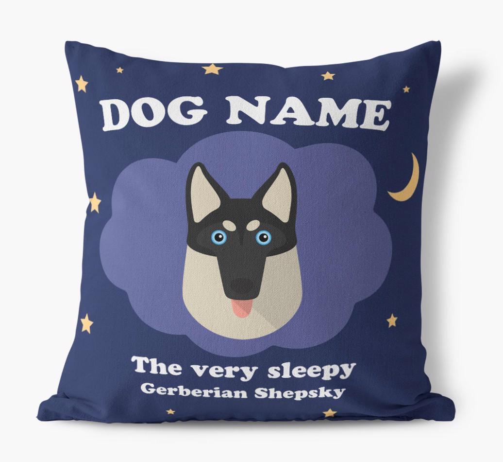 Very Sleepy: Personalized {breedFullName} Canvas Pillow