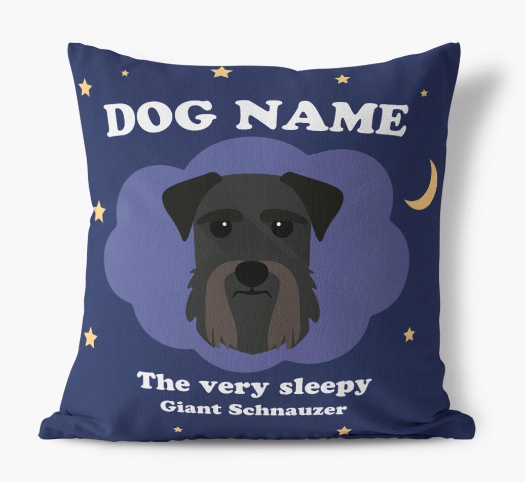 Very Sleepy: Personalized {breedFullName} Canvas Pillow