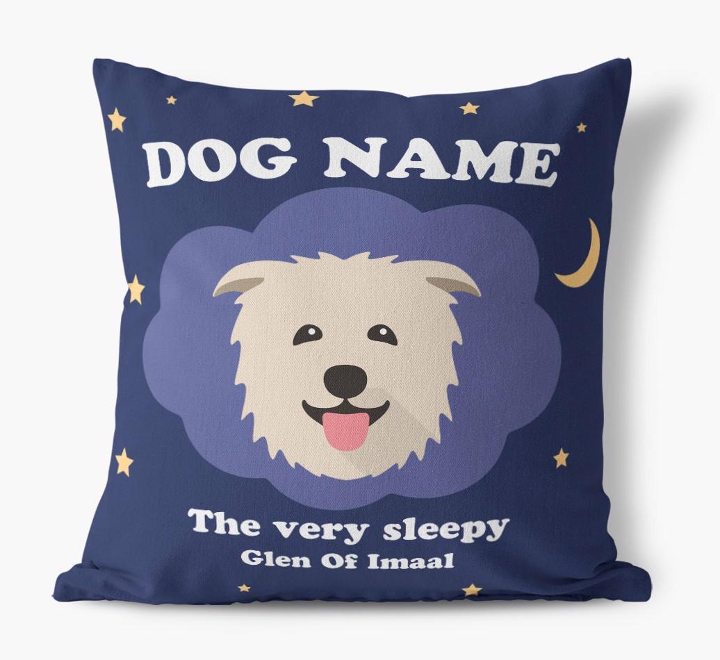 Very Sleepy: Personalized {breedFullName} Canvas Pillow
