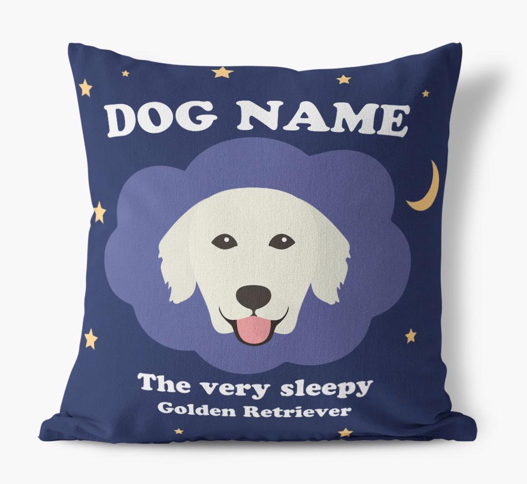 Very Sleepy: Personalized {breedFullName} Canvas Pillow