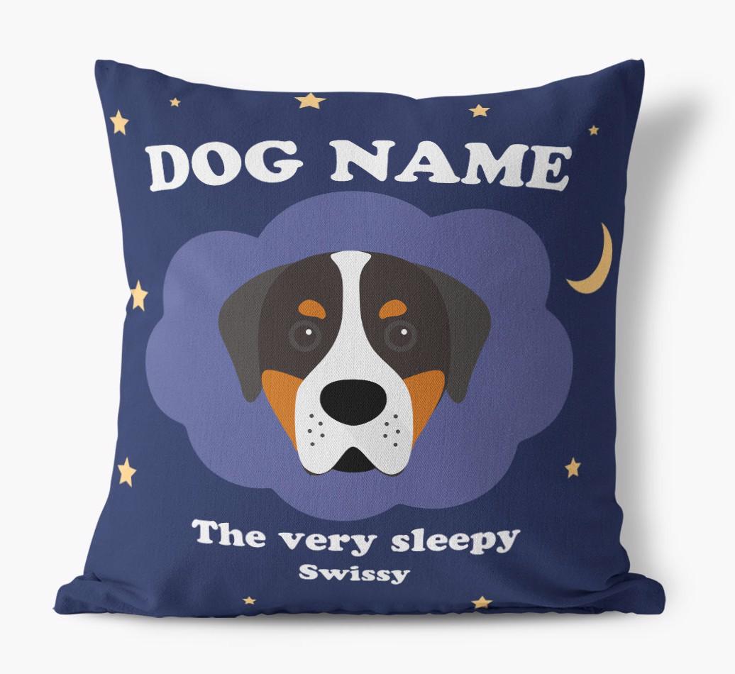 Very Sleepy: Personalized {breedFullName} Canvas Pillow