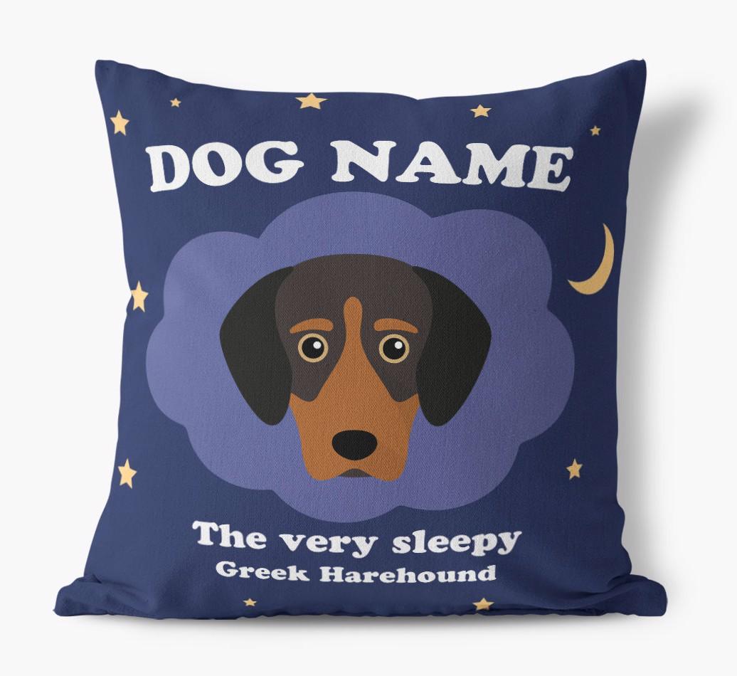 Very Sleepy: Personalized {breedFullName} Canvas Pillow