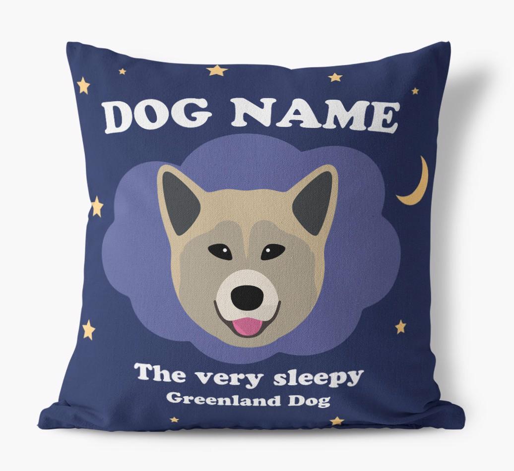 Very Sleepy: Personalized {breedFullName} Canvas Pillow
