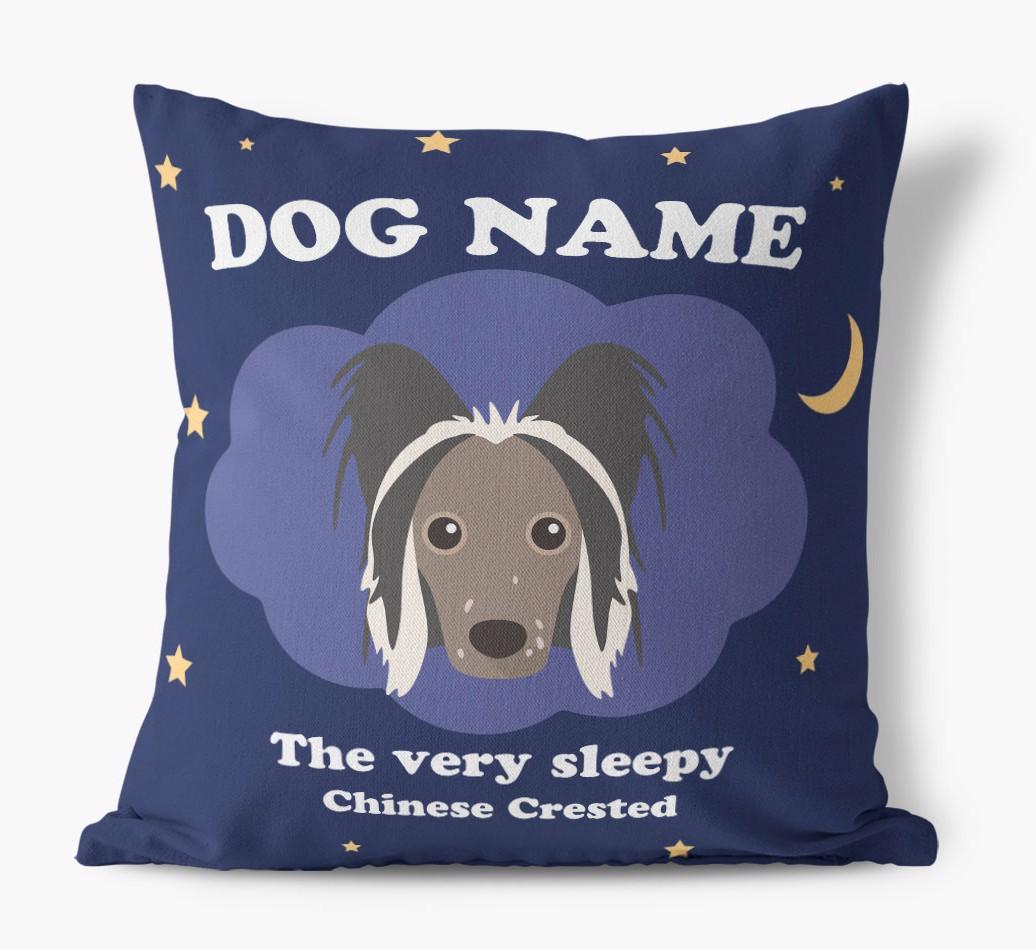 Very Sleepy: Personalized {breedFullName} Canvas Pillow