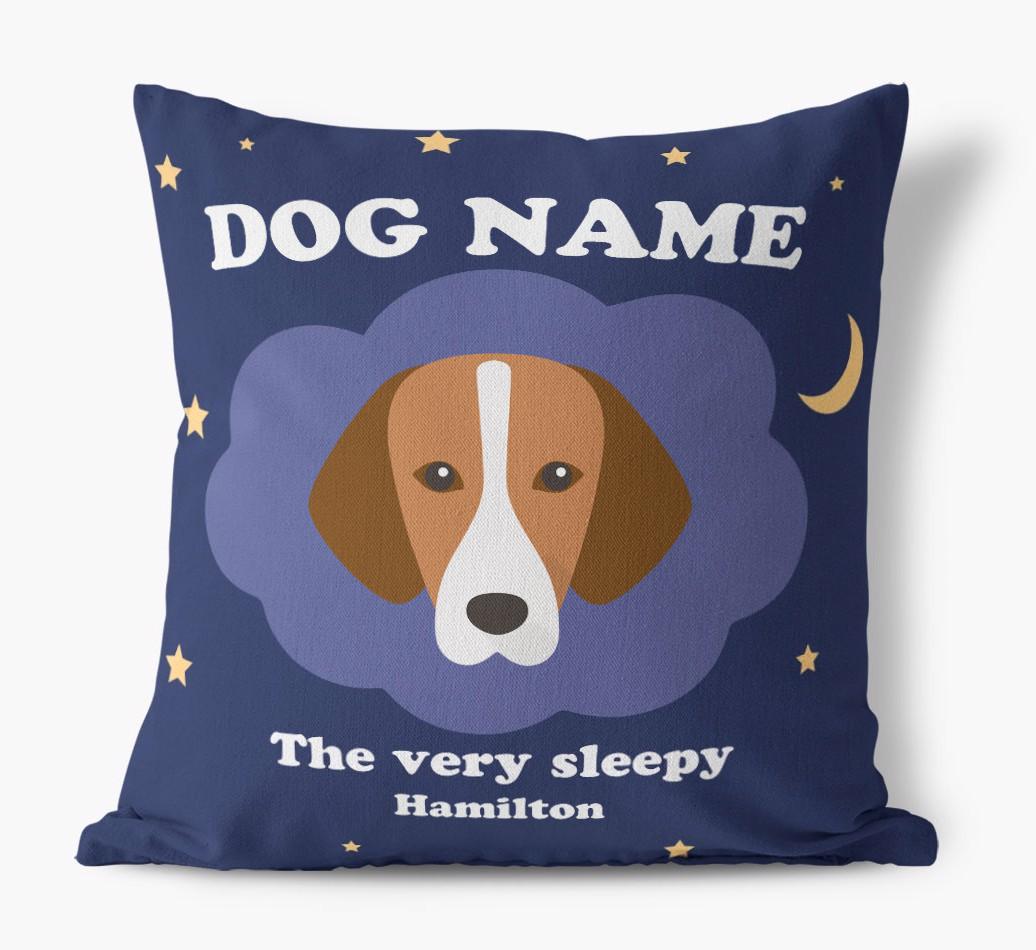 Very Sleepy: Personalized {breedFullName} Canvas Pillow
