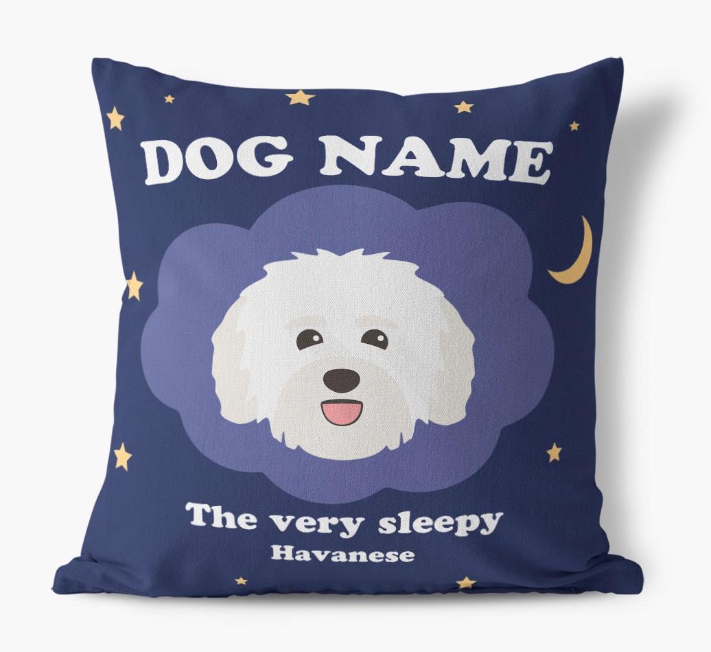 Very Sleepy: Personalized {breedFullName} Canvas Pillow