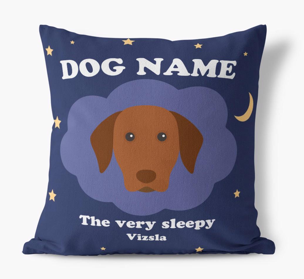 Very Sleepy: Personalised {breedFullName} Canvas Cushion