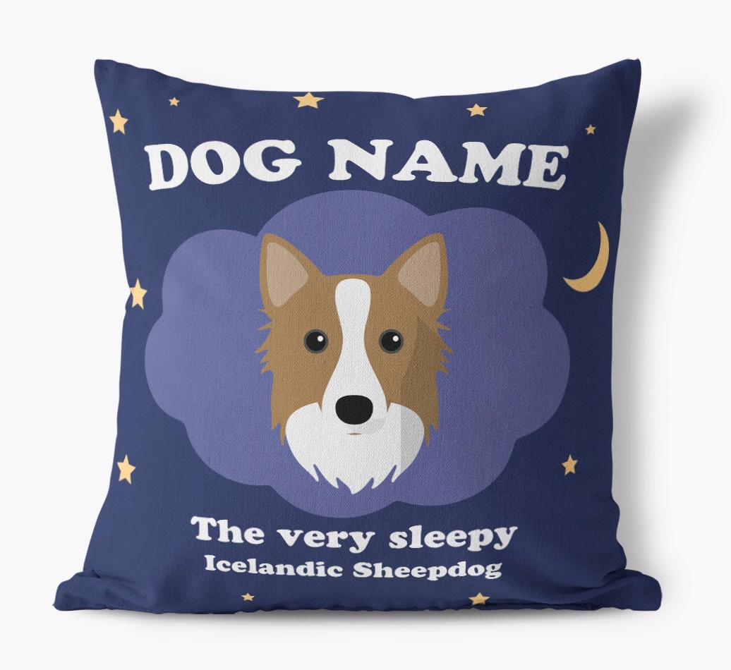 Very Sleepy: Personalized {breedFullName} Canvas Pillow