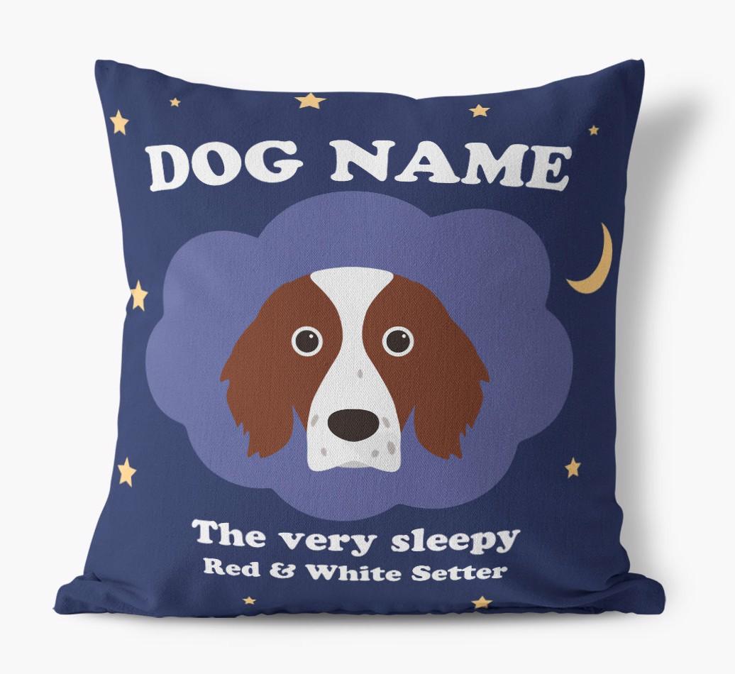 Very Sleepy: Personalized {breedFullName} Canvas Pillow