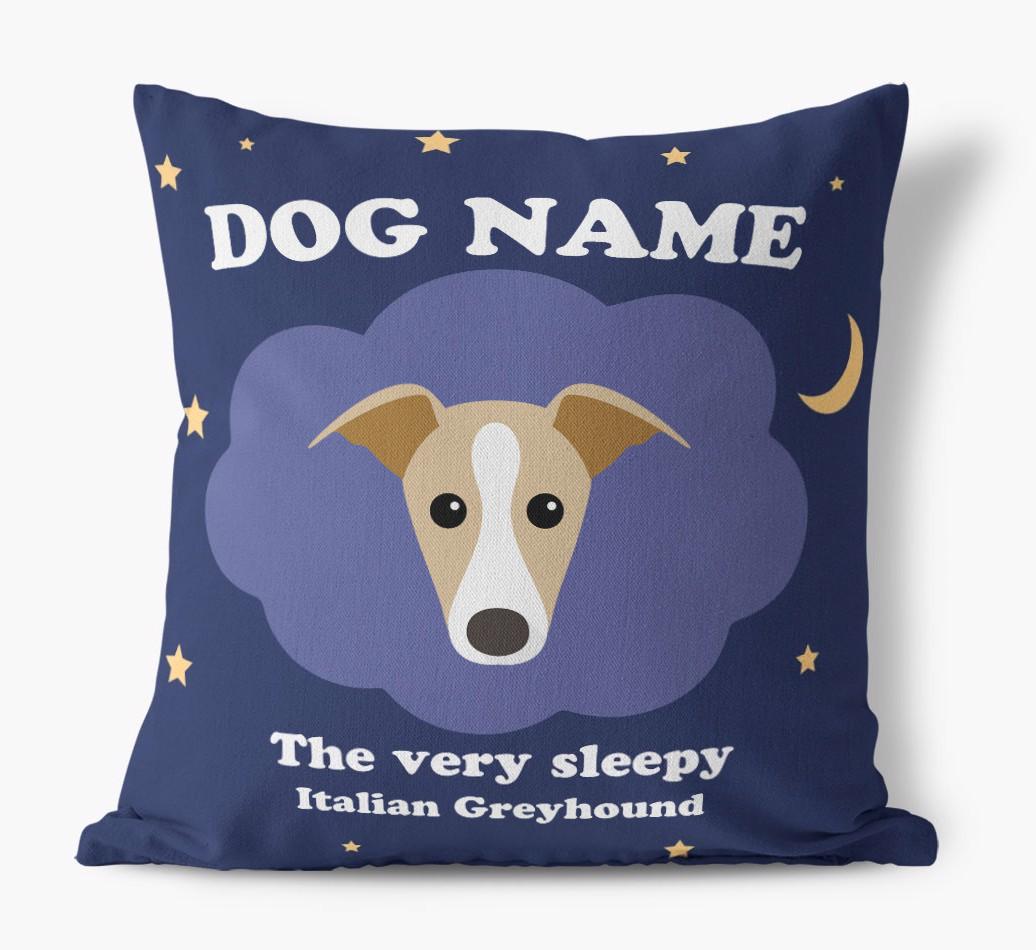Very Sleepy: Personalized {breedFullName} Canvas Pillow
