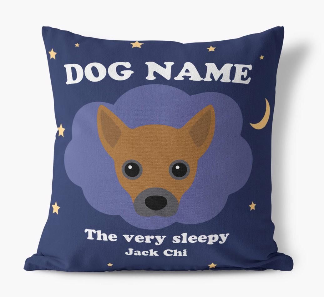 Very Sleepy: Personalized {breedFullName} Canvas Pillow