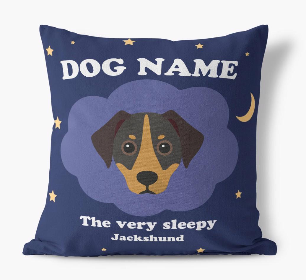 Very Sleepy: Personalized {breedFullName} Canvas Pillow
