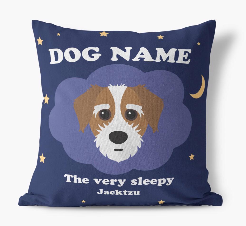 Very Sleepy: Personalized {breedFullName} Canvas Pillow