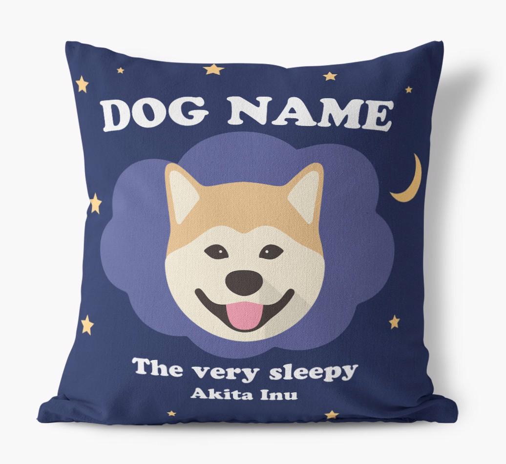 Very Sleepy: Personalized {breedFullName} Canvas Pillow