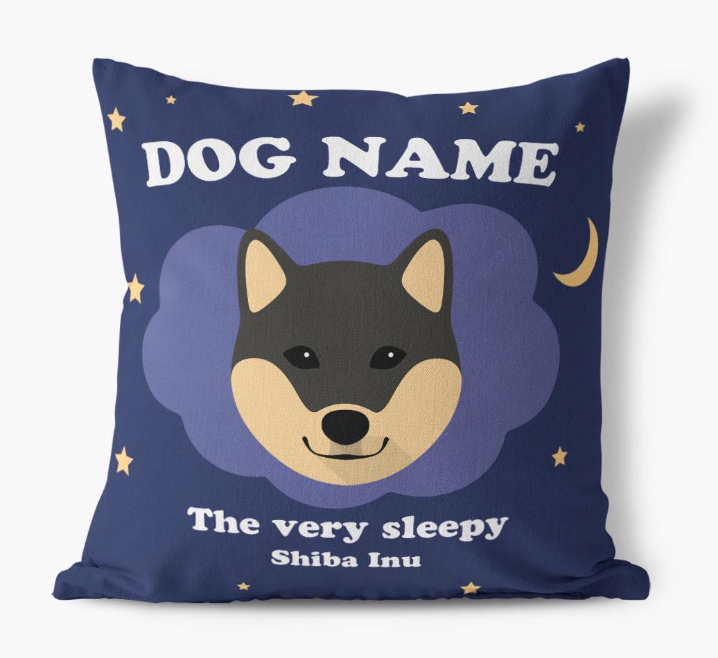 Very Sleepy: Personalized {breedFullName} Canvas Pillow