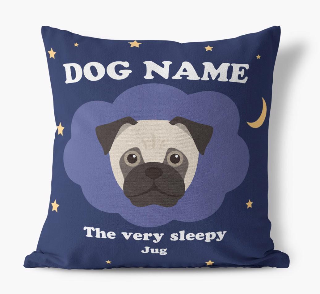 Very Sleepy: Personalized {breedFullName} Canvas Pillow