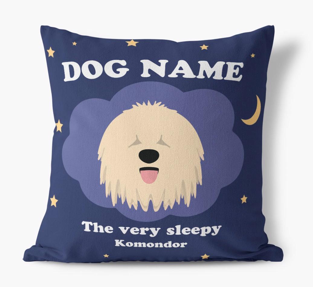 Very Sleepy: Personalized {breedFullName} Canvas Pillow