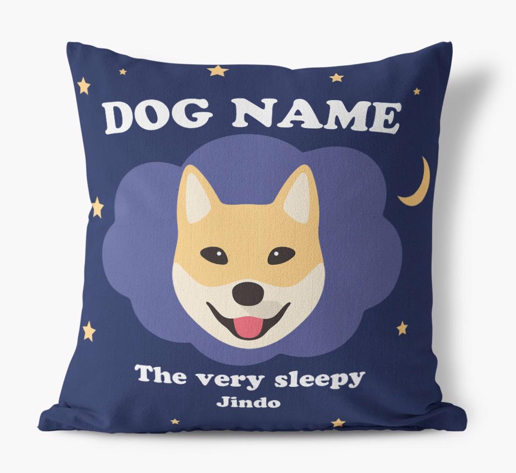 Very Sleepy: Personalized {breedFullName} Canvas Pillow
