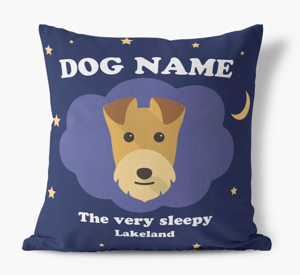 Very Sleepy: Personalized {breedFullName} Canvas Pillow