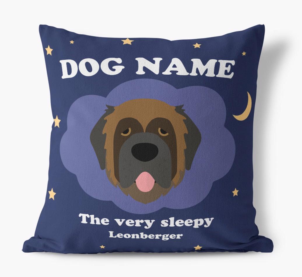 Very Sleepy: Personalized {breedFullName} Canvas Pillow