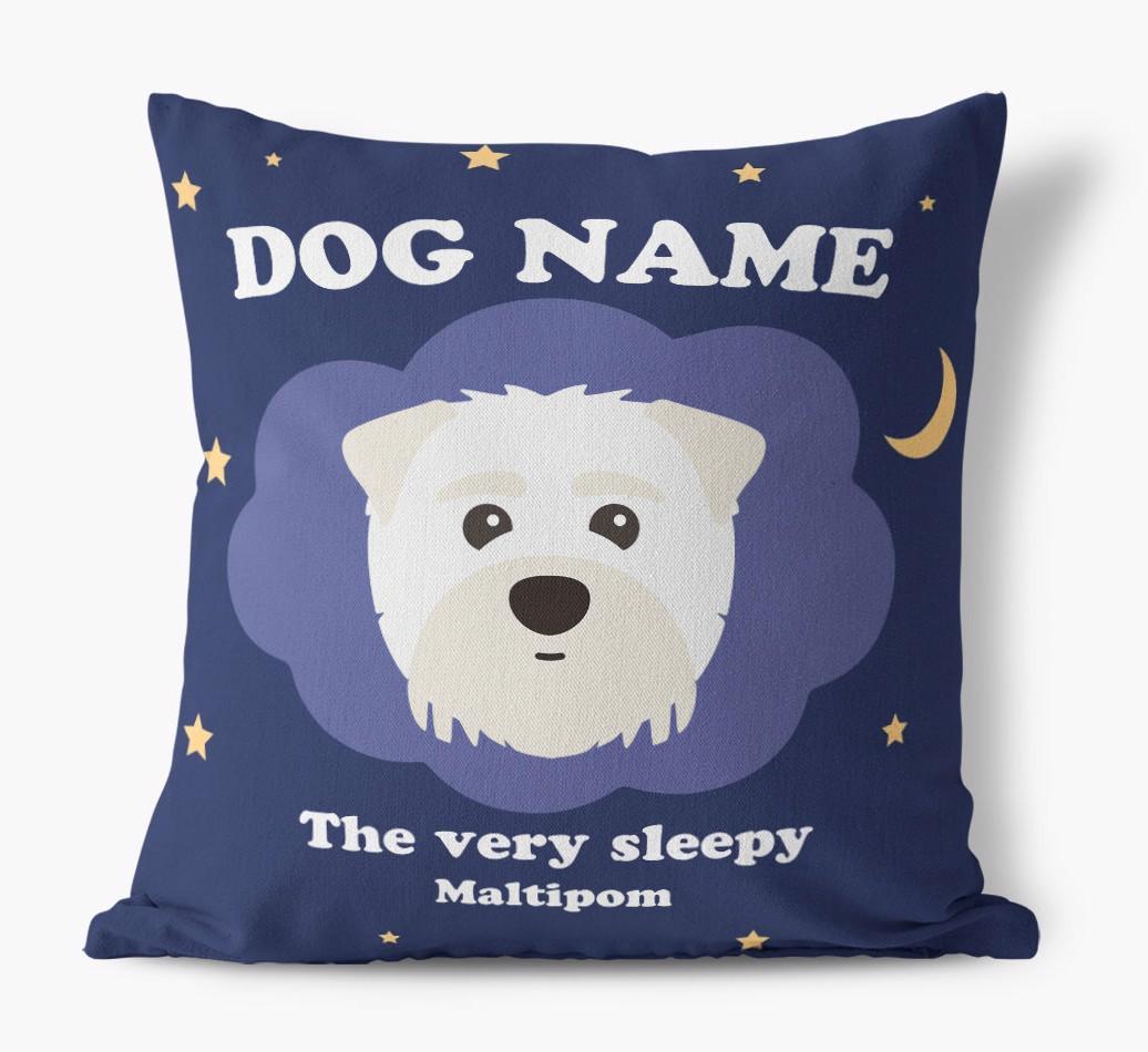 Very Sleepy: Personalized {breedFullName} Canvas Pillow