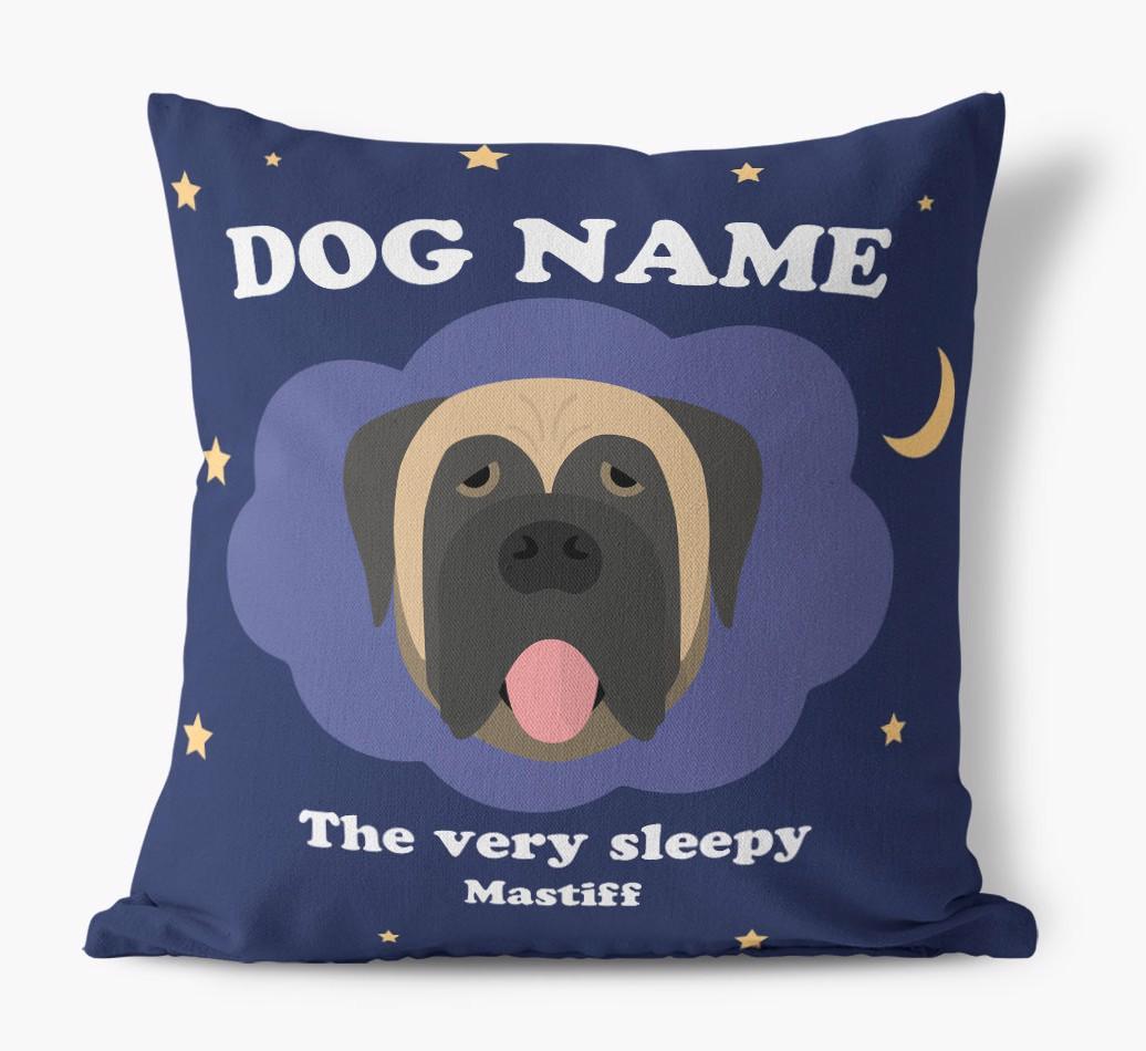 Very Sleepy: Personalized {breedFullName} Canvas Pillow