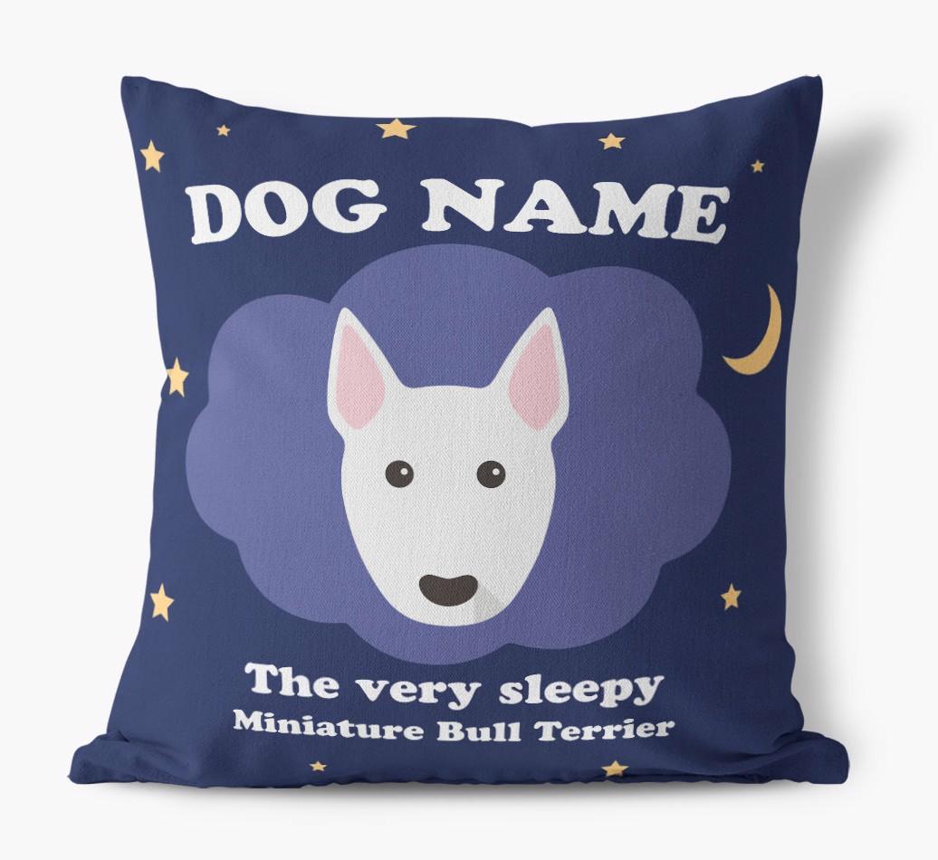 Very Sleepy: Personalized {breedFullName} Canvas Pillow