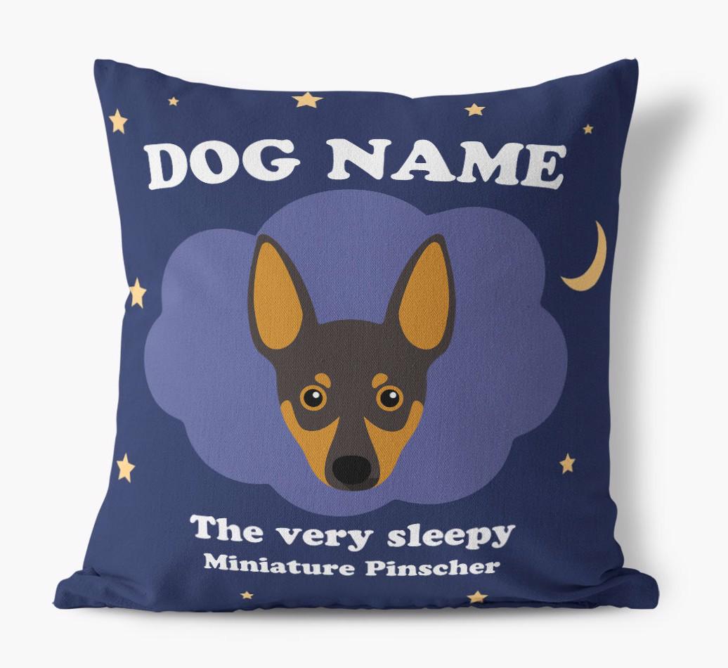 Very Sleepy: Personalized {breedFullName} Canvas Pillow