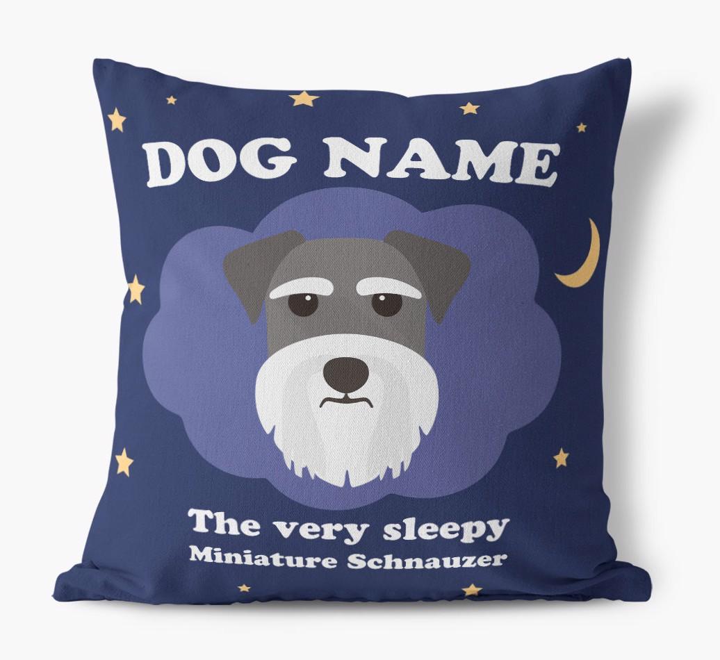 Very Sleepy: Personalized {breedFullName} Canvas Pillow