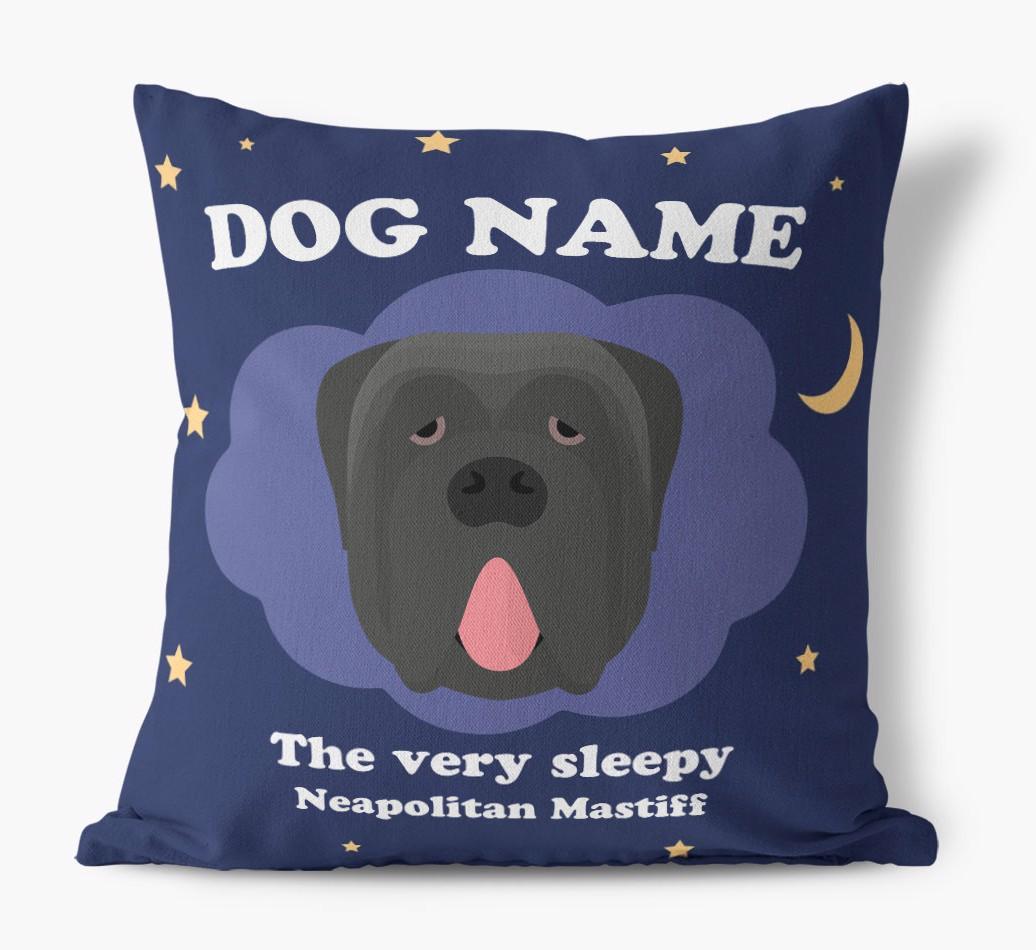 Very Sleepy: Personalized {breedFullName} Canvas Pillow