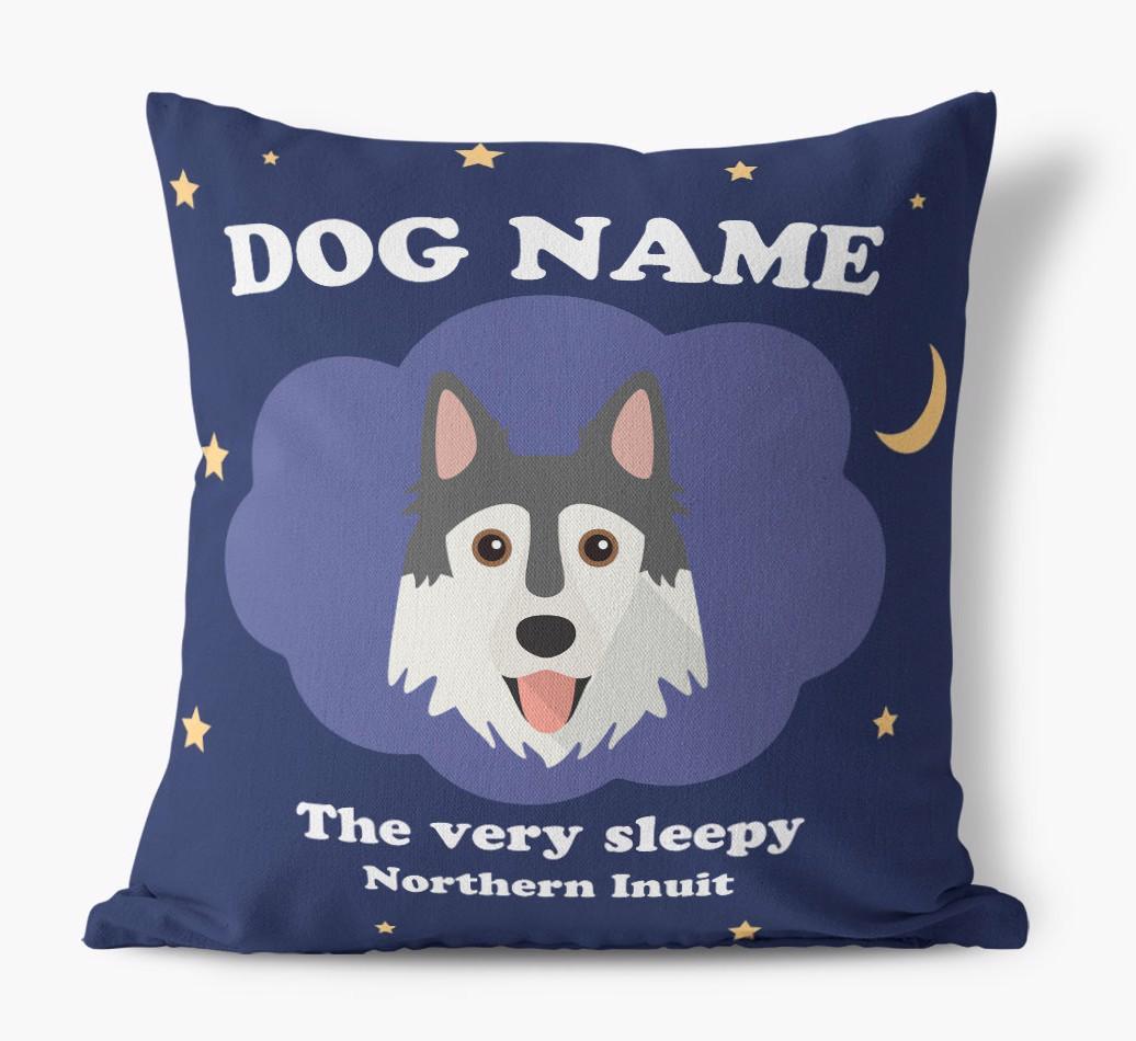 Very Sleepy: Personalized {breedFullName} Canvas Pillow
