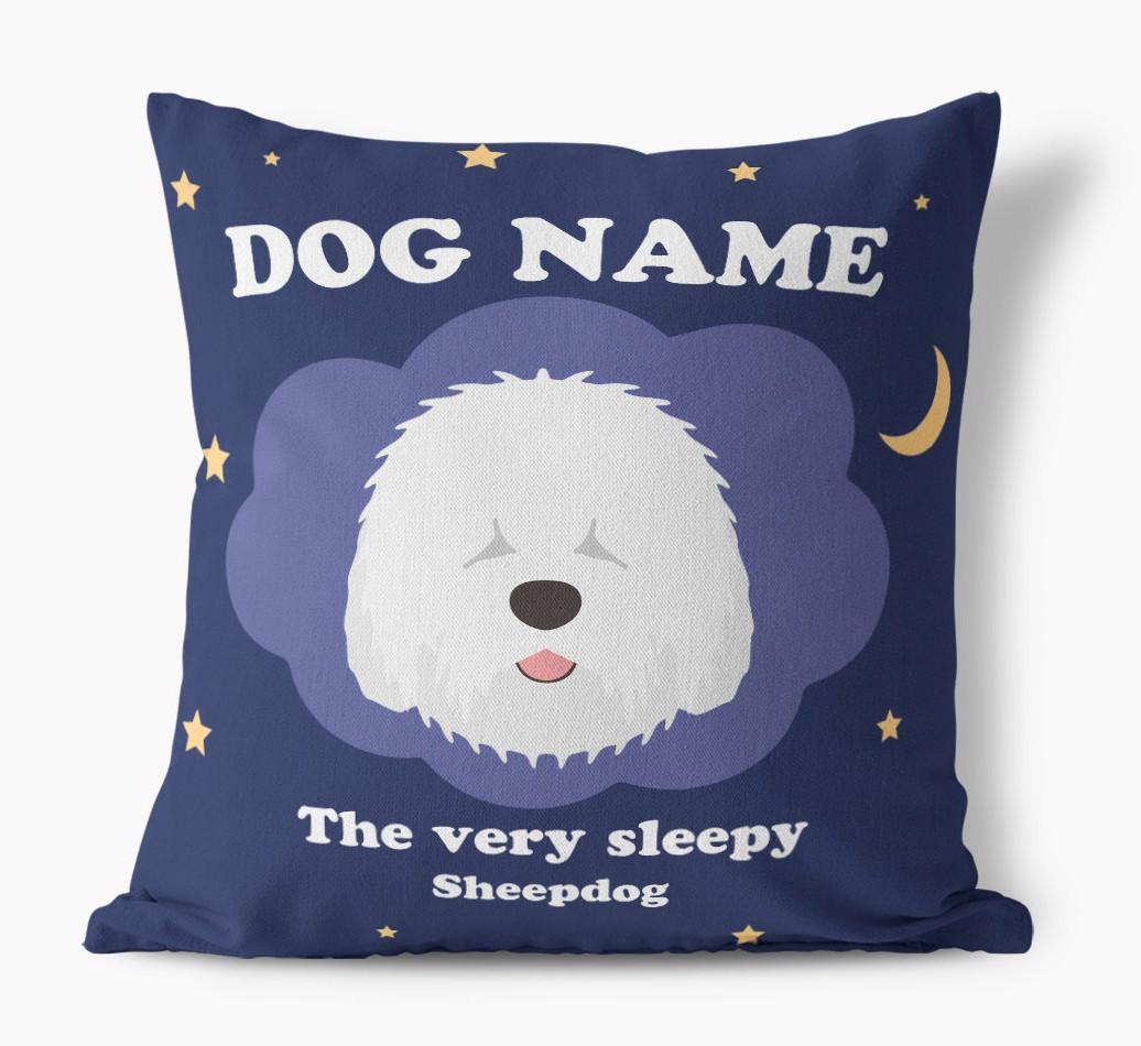 Very Sleepy: Personalized {breedFullName} Canvas Pillow