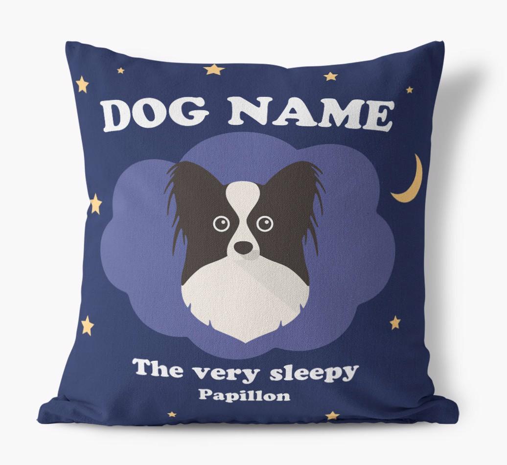 Very Sleepy: Personalized {breedFullName} Canvas Pillow