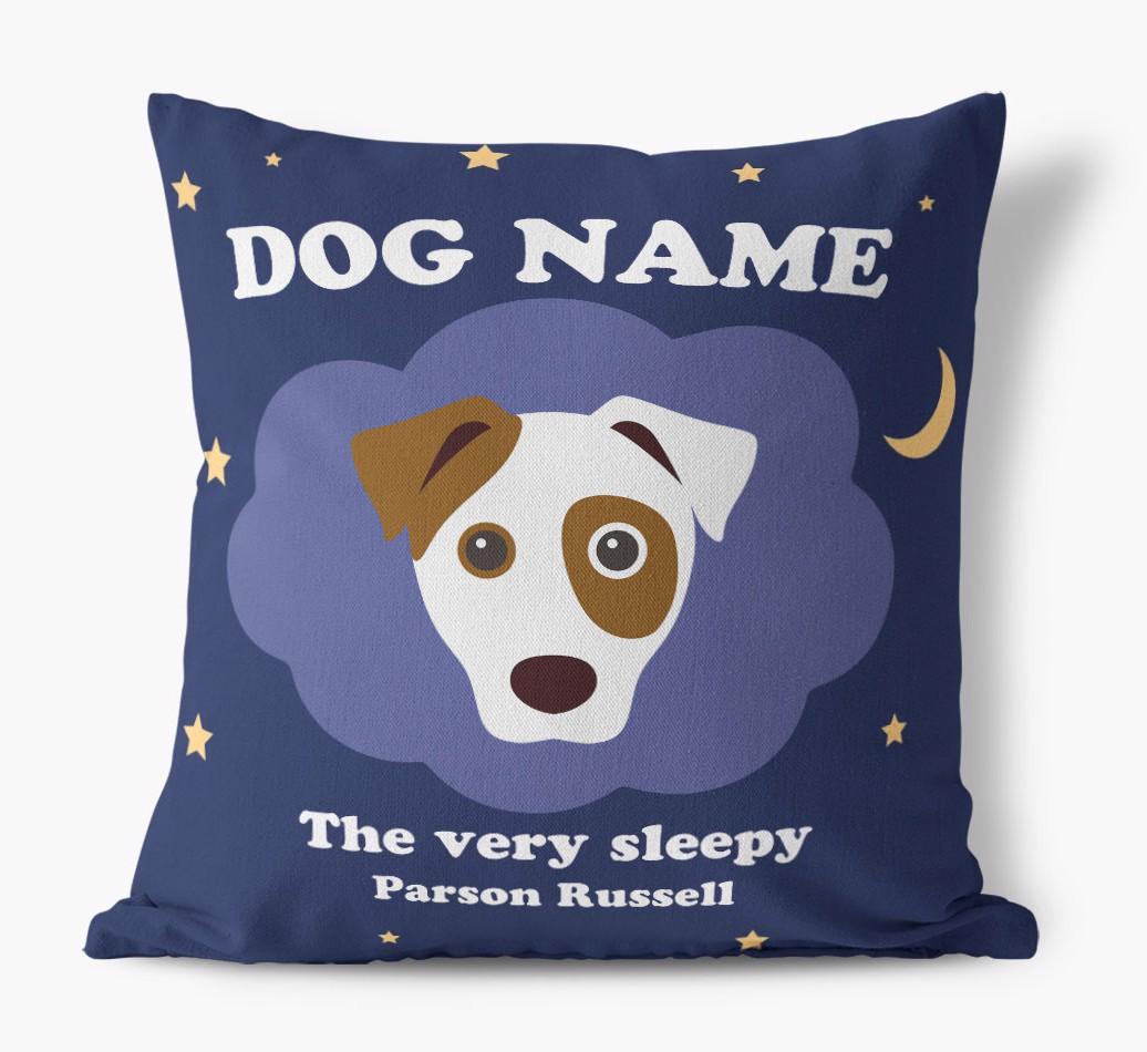 Very Sleepy: Personalized {breedFullName} Canvas Pillow