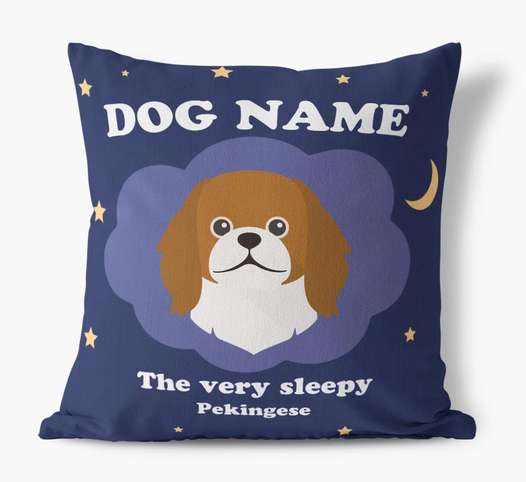 Very Sleepy: Personalized {breedFullName} Canvas Pillow