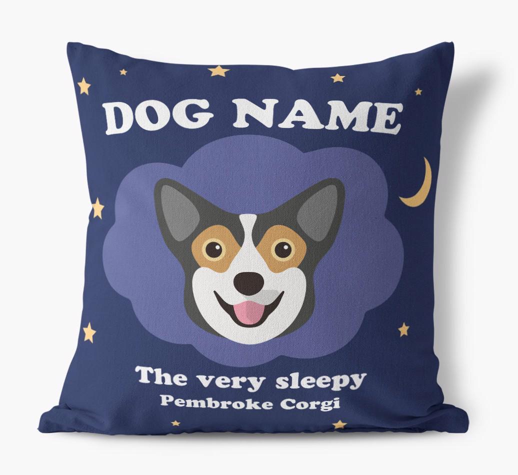 Very Sleepy: Personalized {breedFullName} Canvas Pillow