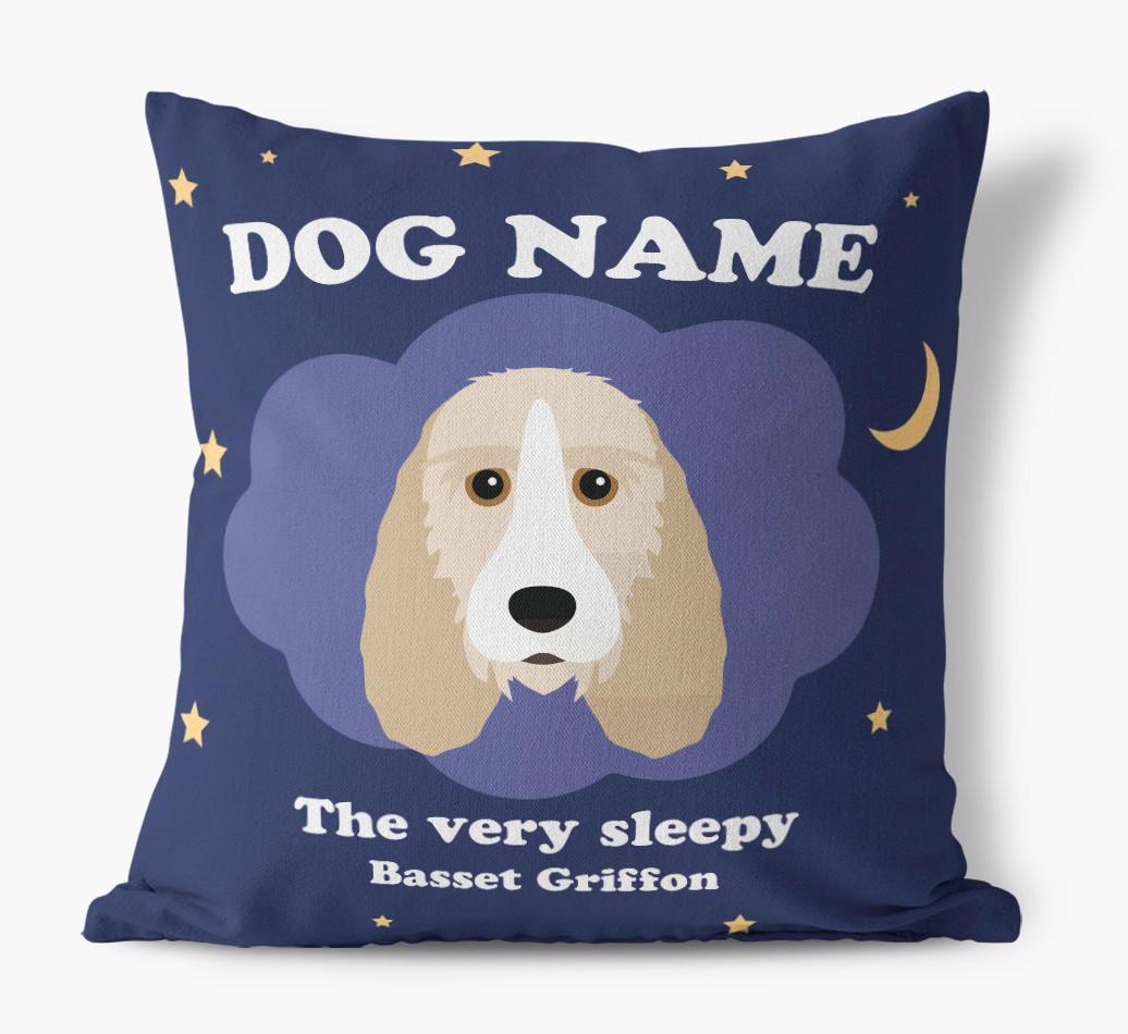 Very Sleepy: Personalized {breedFullName} Canvas Pillow