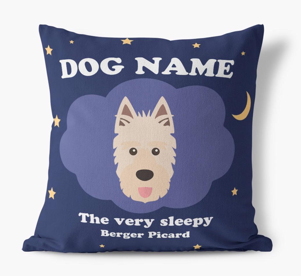 Very Sleepy: Personalized {breedFullName} Canvas Pillow