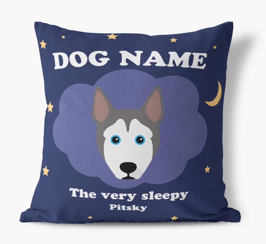 Very Sleepy: Personalized {breedFullName} Canvas Pillow