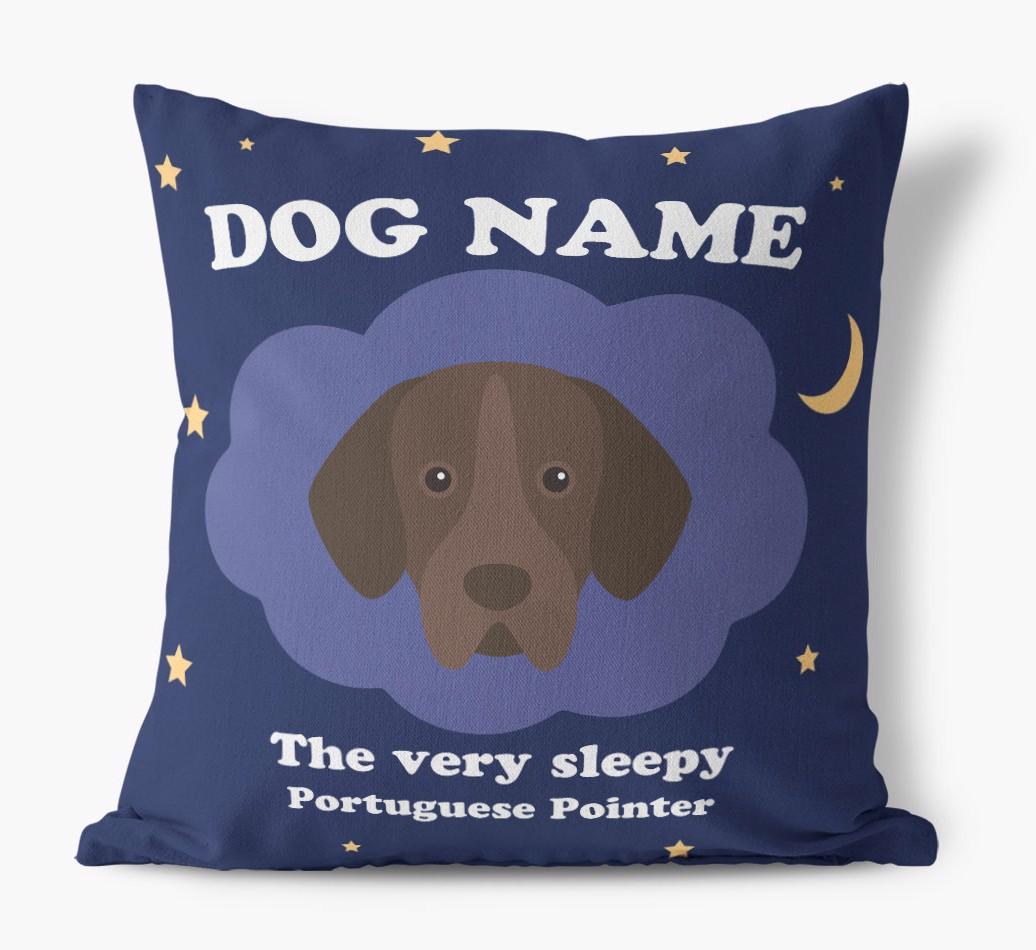 Very Sleepy: Personalized {breedFullName} Canvas Pillow