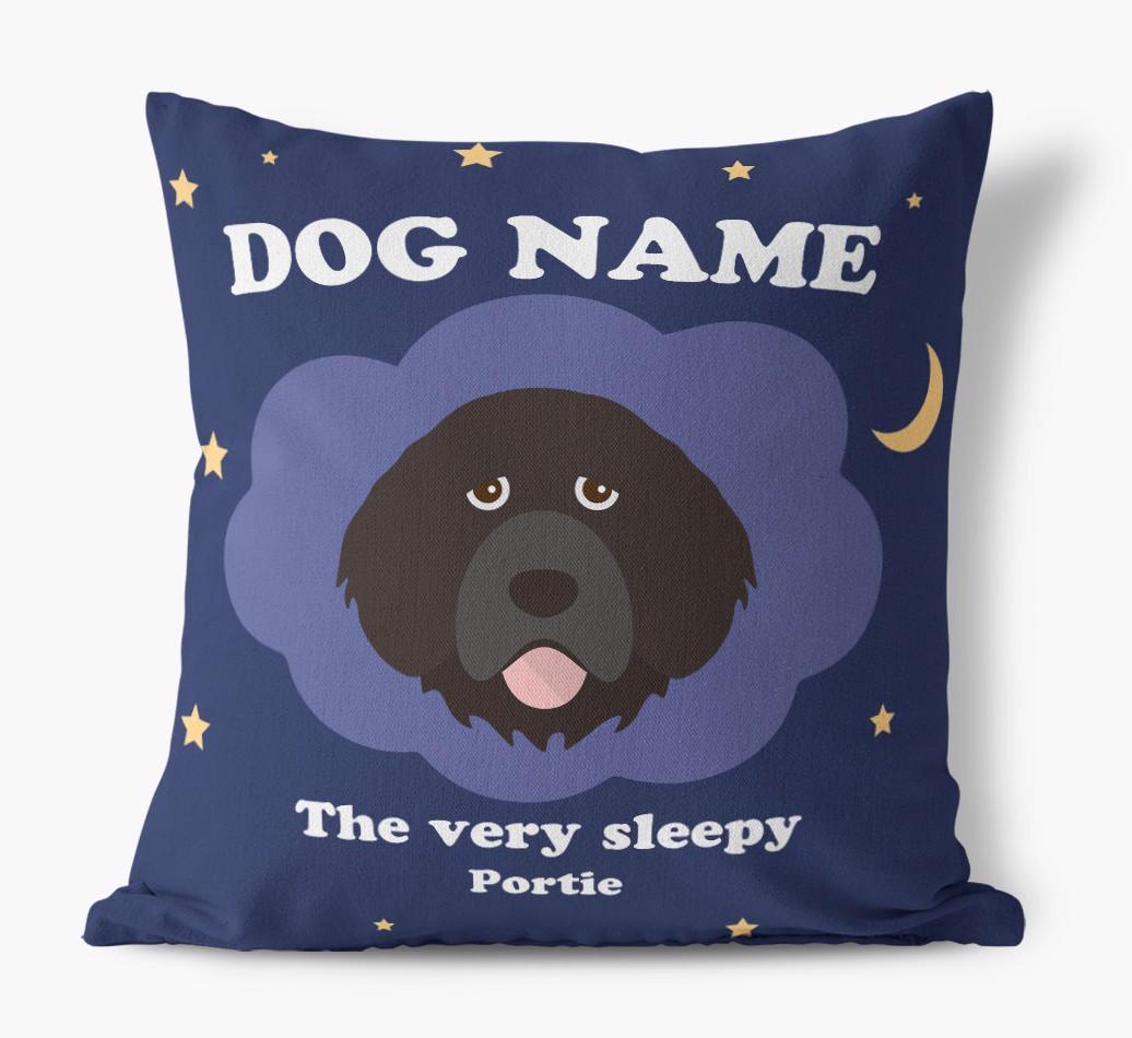 Very Sleepy: Personalized {breedFullName} Canvas Pillow