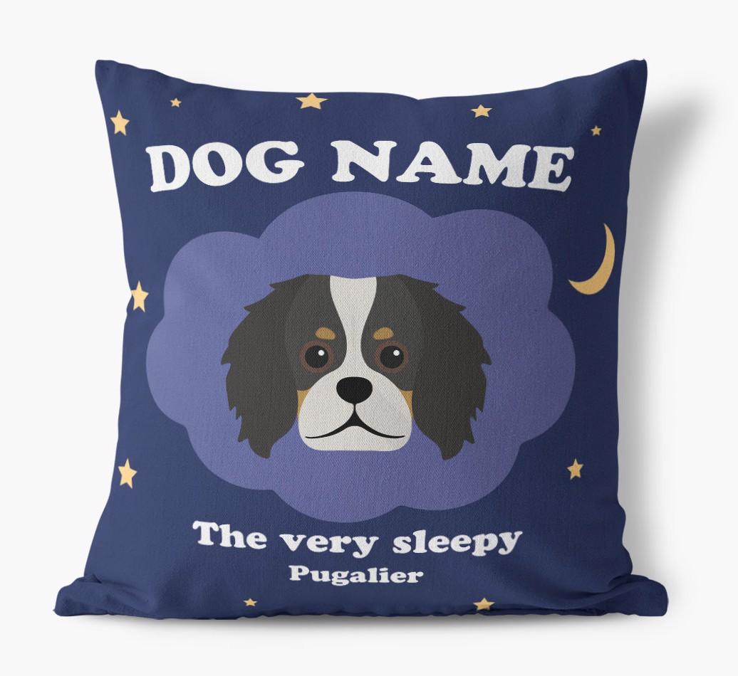 Very Sleepy: Personalized {breedFullName} Canvas Pillow